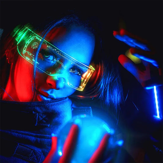 Futuristic Colorful LED Light 💡 Up Glasses 👓
